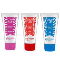 Kit Gel Lubrificante Love Lub Sensação Neutro, Sensação Hot e Sensação Ice 60g - La Pimienta