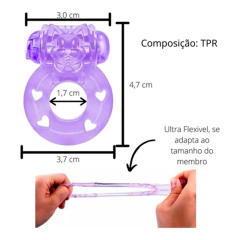 Kit Vibrador e Estimulador Ponto G Feminino Liso + Plug Anal P Dilatador Anal com Joia Cores Diversas + Anel Peniano Sex Shop com Vibração