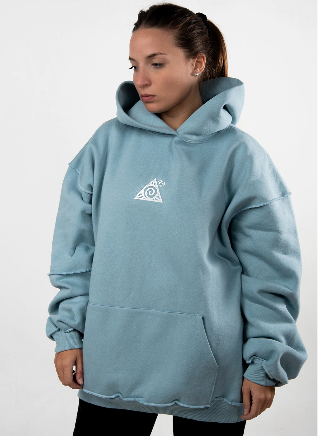 Hoodie Oversize Celeste Sky
