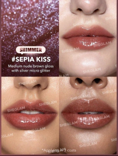 SHEGLAM- Pout-Perfect Shimmer Lip Plumper-Sepia Kiss en internet