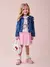 CONJUNTO BLUSA HELLO KITTY COM SAIA TULE MOMI