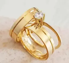 Conjunto Alianças de Moeda Antiga 5mm - Perequê