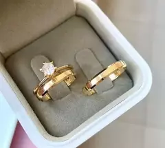 Conjunto Alianças de Moeda Antiga 3mm - Tui - comprar online