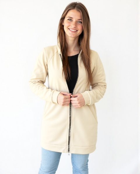 Camperón NATURAL con Bolsillos y Piel - comprar online