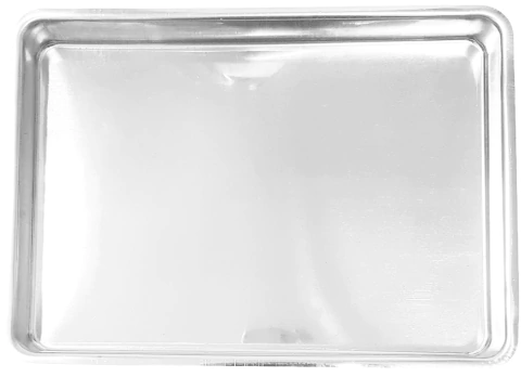 Assadeira Retangular Baixa Em Alumínio N°1 Medidas:28,5x18,7x3,8cm