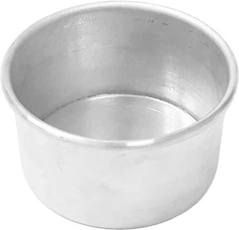 Forma De Bolo Redonda Com Fundo Removível 8 X 8 cm Em Alumínio