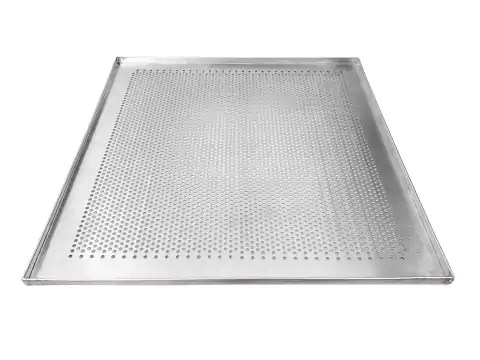 Assadeira Perfurada 35 X 35 X 1,0 Cm Para Biscoito E Pães Em Alumínio