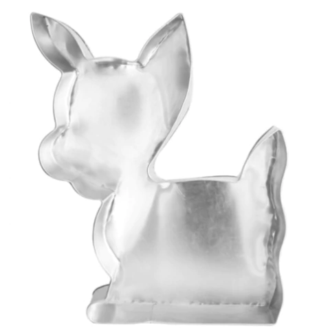 Forma Artística Cachorro Sentado 40 X 7 CM Em Alumínio