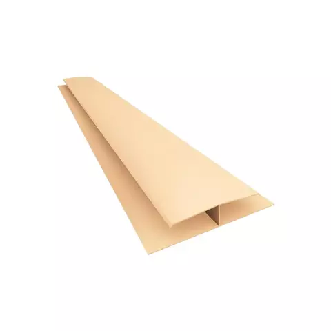 Perfil PVC Nogueira Emenda H 3 Metros Polifort Acabamento