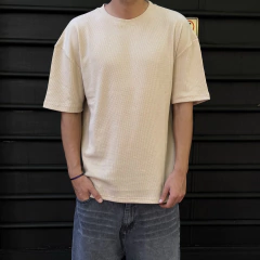 Remera Panal Biege (Oversize)