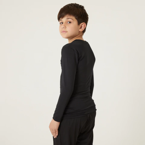 Remera termica.- Thermal Softh Niños Negra - comprar online