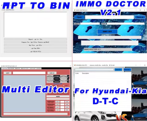Immo Doctor 2.1 + Multi Editor + DTC Off + HPT To Bin Converter