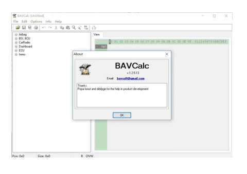 BAVCalc V1.25 Calculadora Universal IMMO AIRBAG RADIO ECU BSI BCU