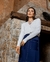 Saia Midi Bolsos Avesso - loja online