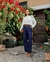 Calça Pantalona Jeans