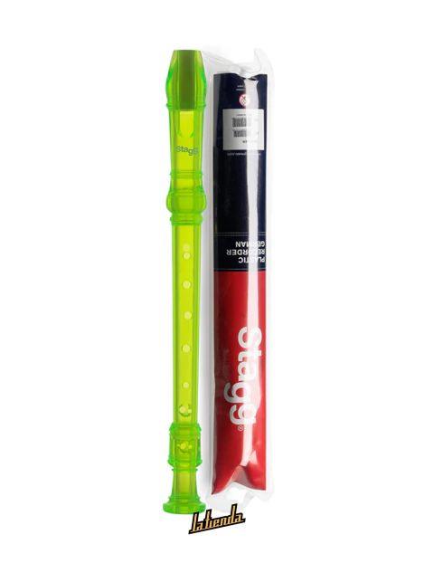 Flauta Dulce Soprano Stagg Verde Transparente