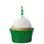 Forminha Para Cupcake Verde Bandeira N.0 Lisa Mago 45un - comprar online
