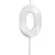 Vela Design Branco Perolizada Numero 0 - comprar online