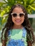 Óculos de Sol Infantil Hexagonal Bela - Creme - Acetato - comprar online