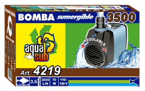 Bomba De Agua Sumergible acuario 3m Estanque Fuente pecera hidroponía