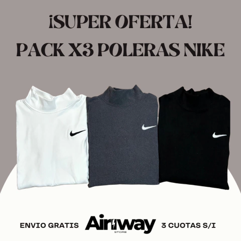 ¡SUPER OFERTA! PACK X3 POLERAS TERMICAS NIKE - comprar online