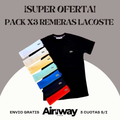 ¡OFERTA! Pack 3 Remeras Lacoste - comprar online