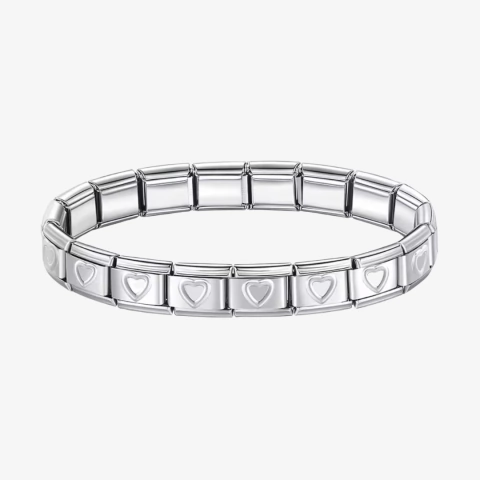 BRAZALETE ITALIANO CORAZON HUECO - comprar online