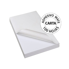 Adhesivo Blanco Mate Carta 100 Hojas - comprar en línea
