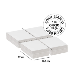 Bond Blanco 1/4 Oficio 1,000 Hojas - comprar en línea