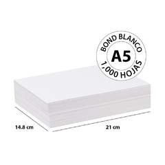 Bond Blanco A5 1,000 Hojas - comprar en línea