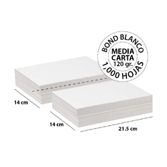 Bond Blanco Media Carta 1,000 Hojas en internet