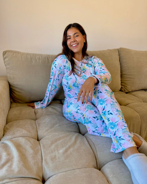 Pijama Flores pastel