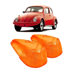 Par Lente Pisca Seta Dianteiro Fusca Fumê 1970 A 1996