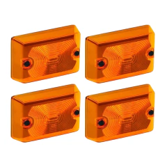 Kit 4 Lente Da Lanterna Gf115 Lateral Amarelo Recrusul Tijolo