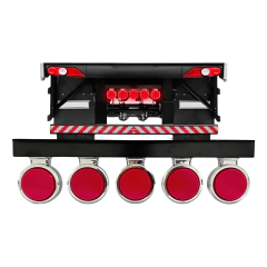 Kit 5 Lanterna Bojuda Foguinho Led Cromada Vermelha Suporte