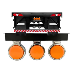 Kit 3 Lanterna Bojuda Foguinho Led Cromada Amarela Suporte