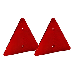 Par Defletor Triangulo Refletivo Vermelho Reboque Carretinha