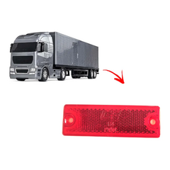 Lente Refletiva P/ Carreta Bau 96x30x8 Mm Vermelho