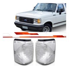 Par Lanterna Dianteira F1000 F4000 1992 Ate 1997 Cristal