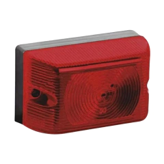 Lanterna Lateral Retangular Carreta 1 Polo GF Vermelha