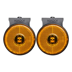 Kit 2 Lanterna Lateral Redonda Led Bivolt Amarela As1617400