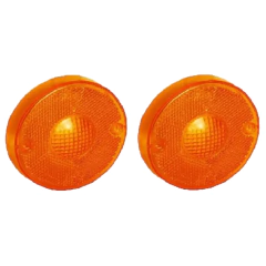 2 Lente Da Lanterna Lateral Refletiva Randon Âmbar Gf0057am