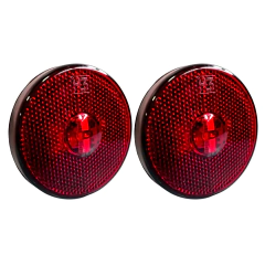 2 Lanterna Lateral Carreta Led 65mm Randon Caminhão Vermelha