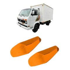 2 Lente Teto Sinaleira Dianteira Caminhão Vw Gf 0037 Amarela