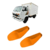 2 Lente Teto Sinaleira Dianteira Caminhão Vw Gf 0037 Amarela