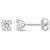 Amour 1 CT DEW Created Moissanite Solitaire Stud Earrings In 10K White Gold - comprar online