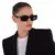 Gucci Grey Rectangular Ladies Sunglasses GG1534S 001 55 en internet