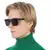 Gucci Grey Rectangular Polarized Men's Sunglasses GG0010S 004 58 en internet
