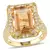 Amour Yellow Silver 0.04 CT Diamond TW And 7 3/5 CT TGW Citrine White Topaz Fashion Ring - comprar online