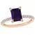 Amour 1/10 CT Diamond TW And 1 1/2 CT TGW Amethyst-Africa Fashion Ring 10k Pink Gold JMS005335 - comprar online